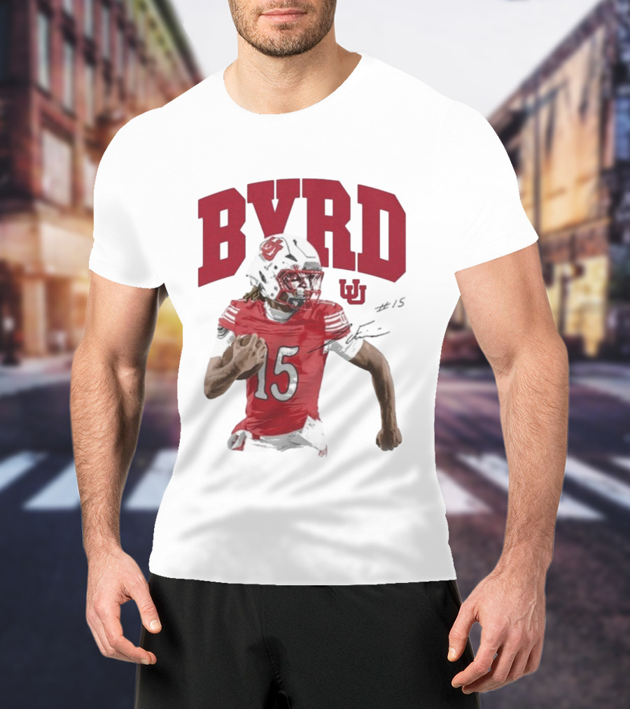 BYRD 15 Utah Utes Football Player Jersey T-Shirt