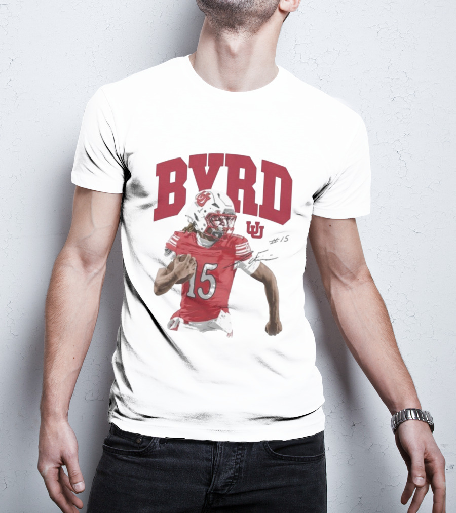 BYRD 15 Utah Utes Football Player Jersey T-Shirt