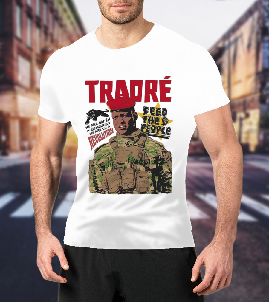 TRAORÉ Revolution Ibrahim Feed The People Burkina Faso T-Shirt