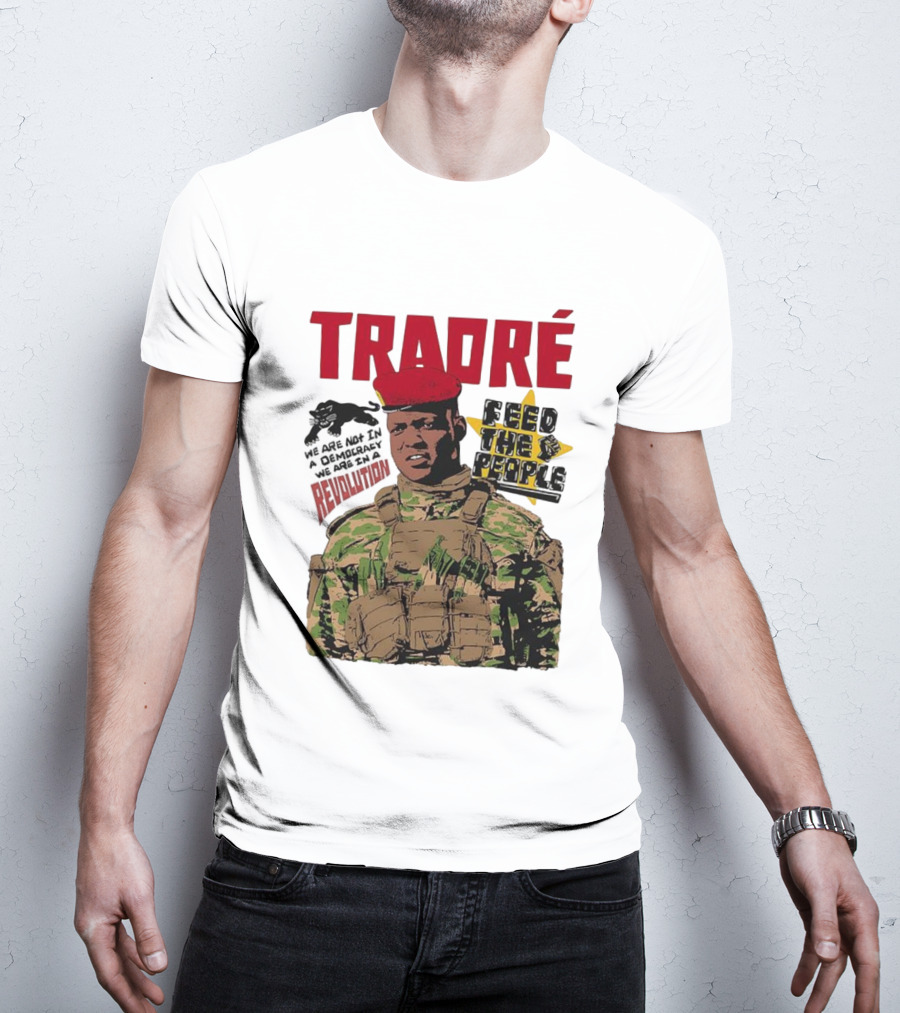 TRAORÉ Revolution Ibrahim Feed The People Burkina Faso T-Shirt