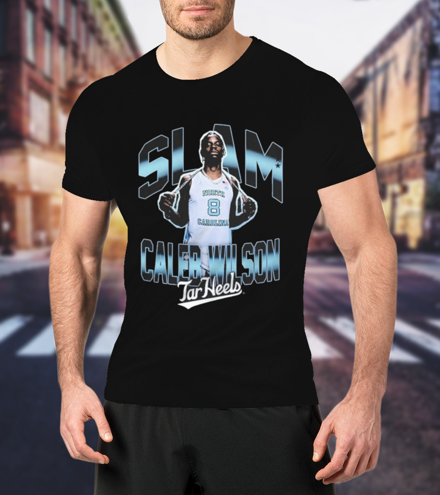 SLAM Caleb Wilson North Carolina Tar Heels 8 Basketball T-Shirt