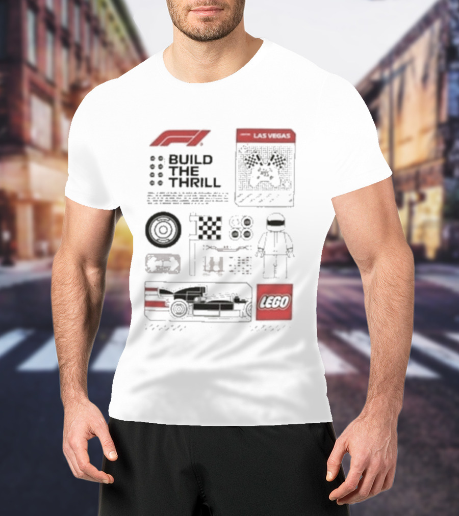 Build The Thrill Las Vegas Lego Formula 1 Grand Prix T-Shirt