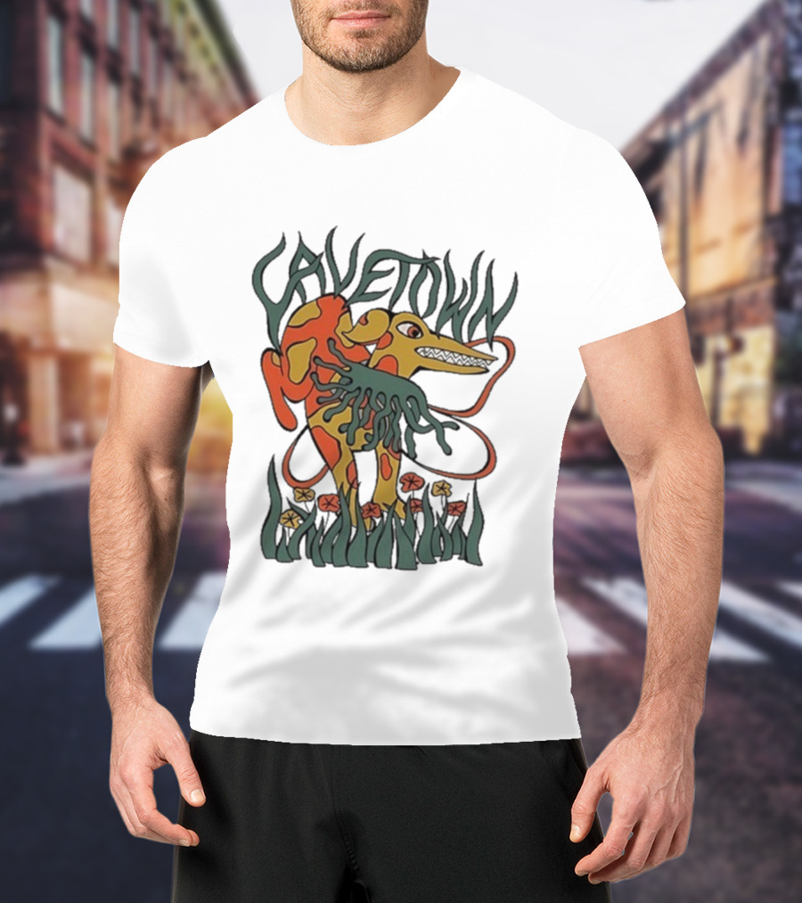 Cavetown Dragon Dog Creature Floral Elements T-Shirt
