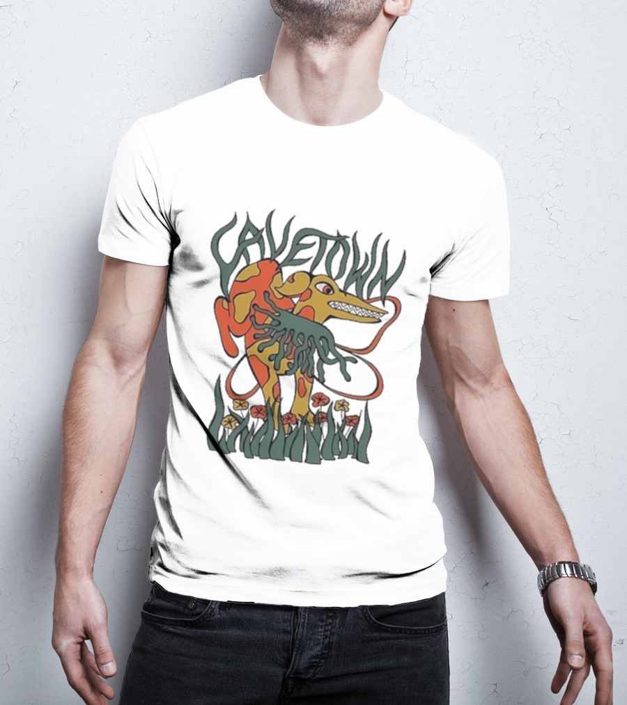 Cavetown Dragon Dog Creature Floral Elements T-Shirt