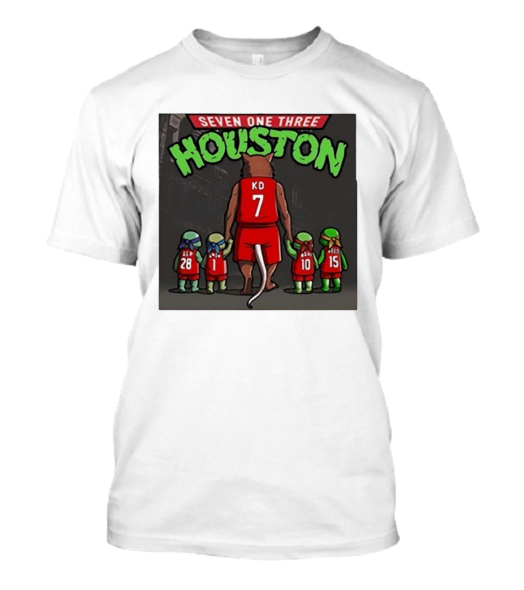 Seven One Three Houston Rockets Teenage Mutant Ninja Turtles Collaboration T-Shirt