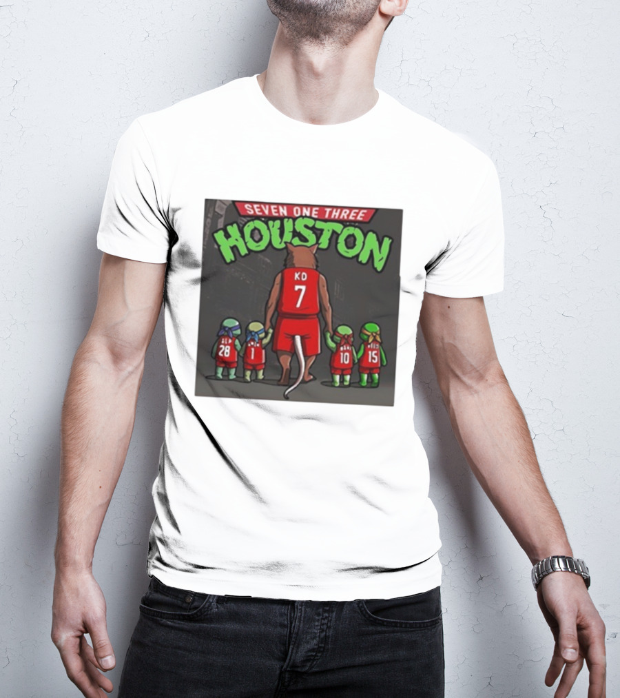 Seven One Three Houston Rockets Teenage Mutant Ninja Turtles Collaboration T-Shirt