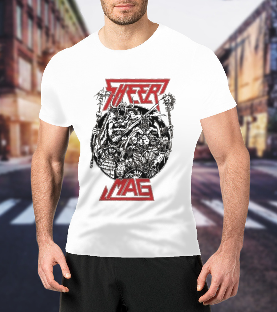Sheer Mag Mag Album Band Name Red Text Graphic T-Shirt