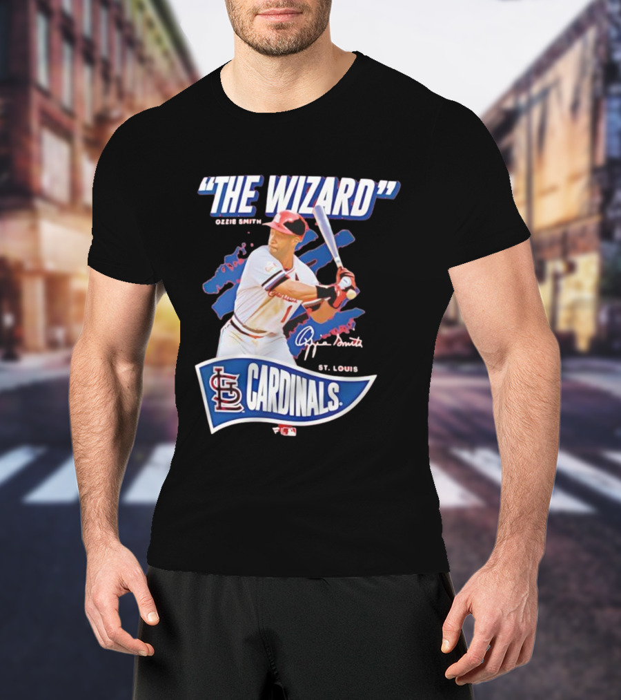 The Wizard Ozzie Smith St. Louis Cardinals Signature T-Shirt