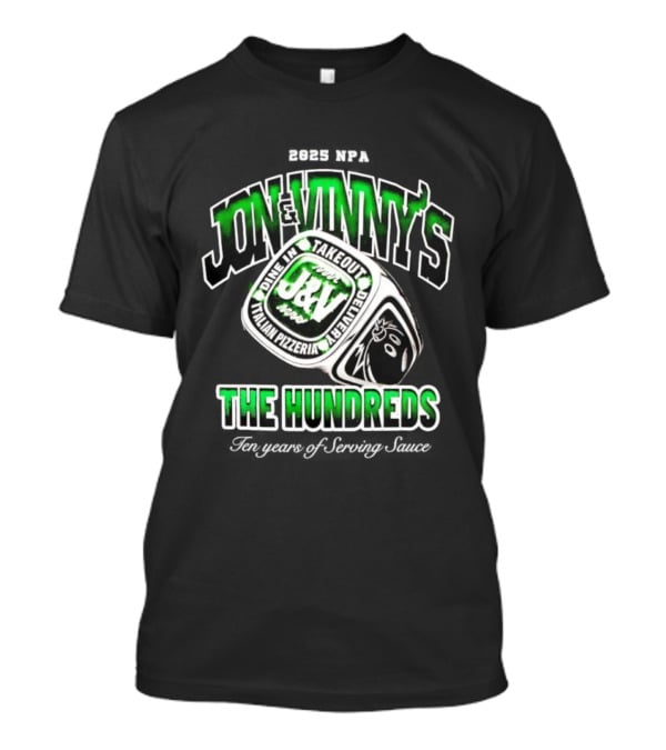 Jon & Vinny's J&V Italian Pizzeria The Hundreds Ring Dine In Take Out Delivery T-Shirt
