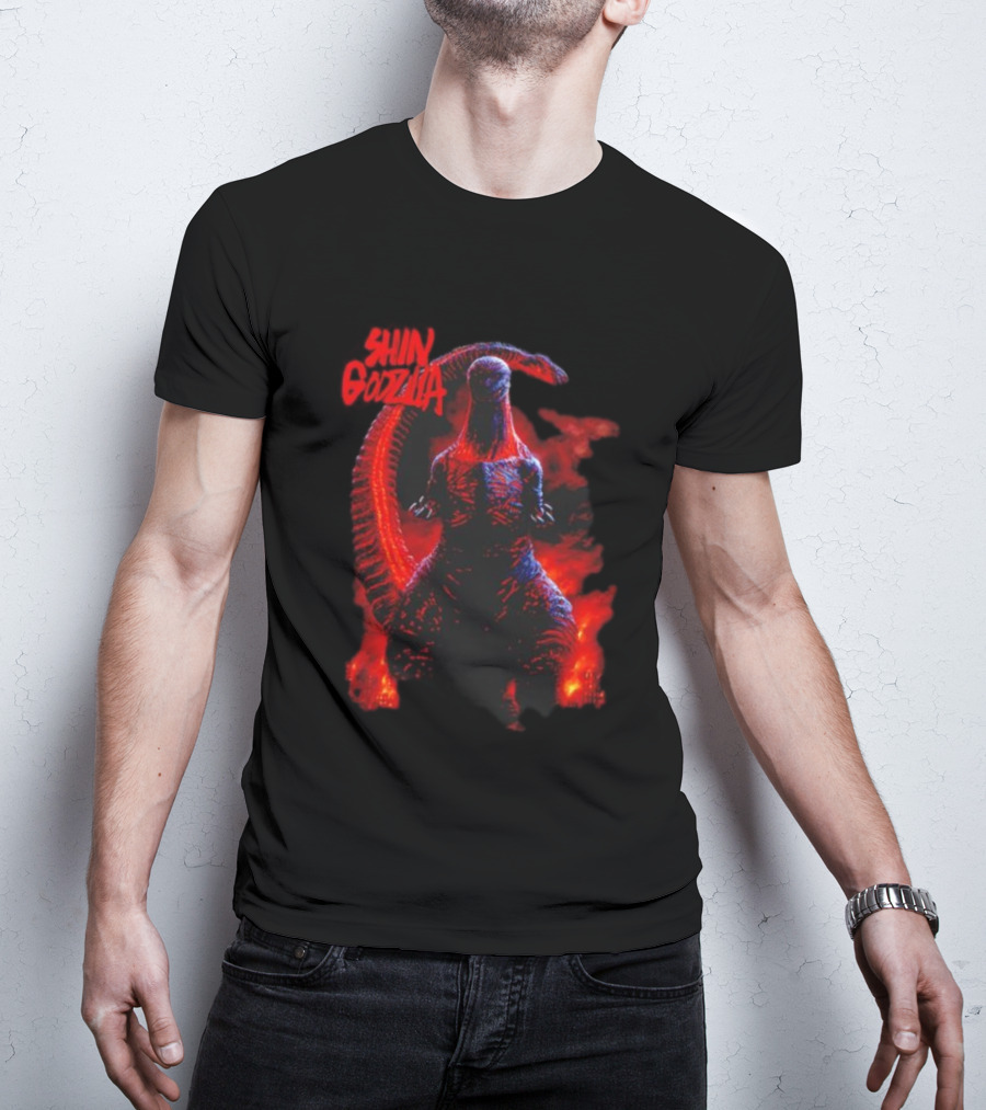 Shin Godzilla Red Nightmare Fiery Monster Scene T-Shirt