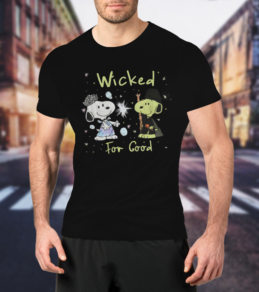 Snoopy Wicked Wicked For Good Peanuts Halloween Costume Theme T-Shirt