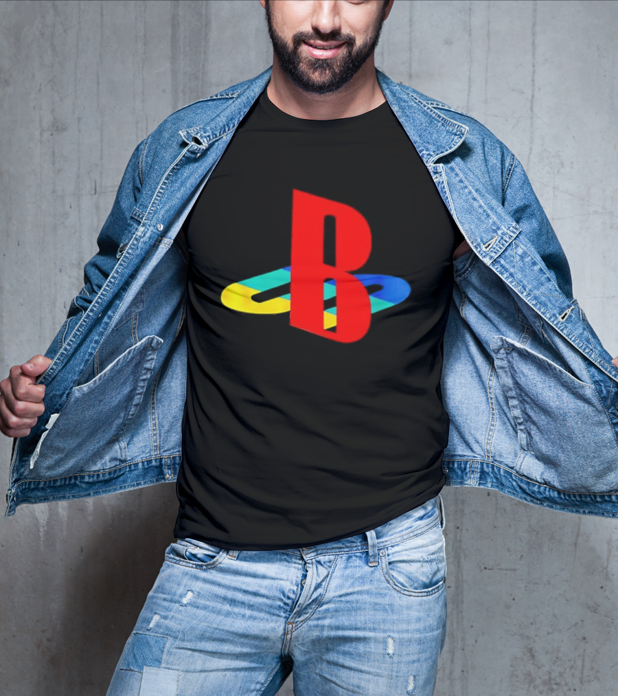 The StepBros 3 Deluxe Edition PlayStation Inspired B Logo T-Shirt