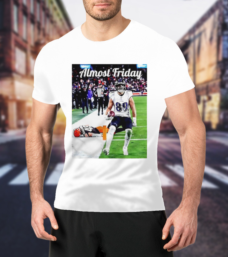 Almost Friday Mark Andrews Touchdown Celebration Ravens 89 T-Shirt