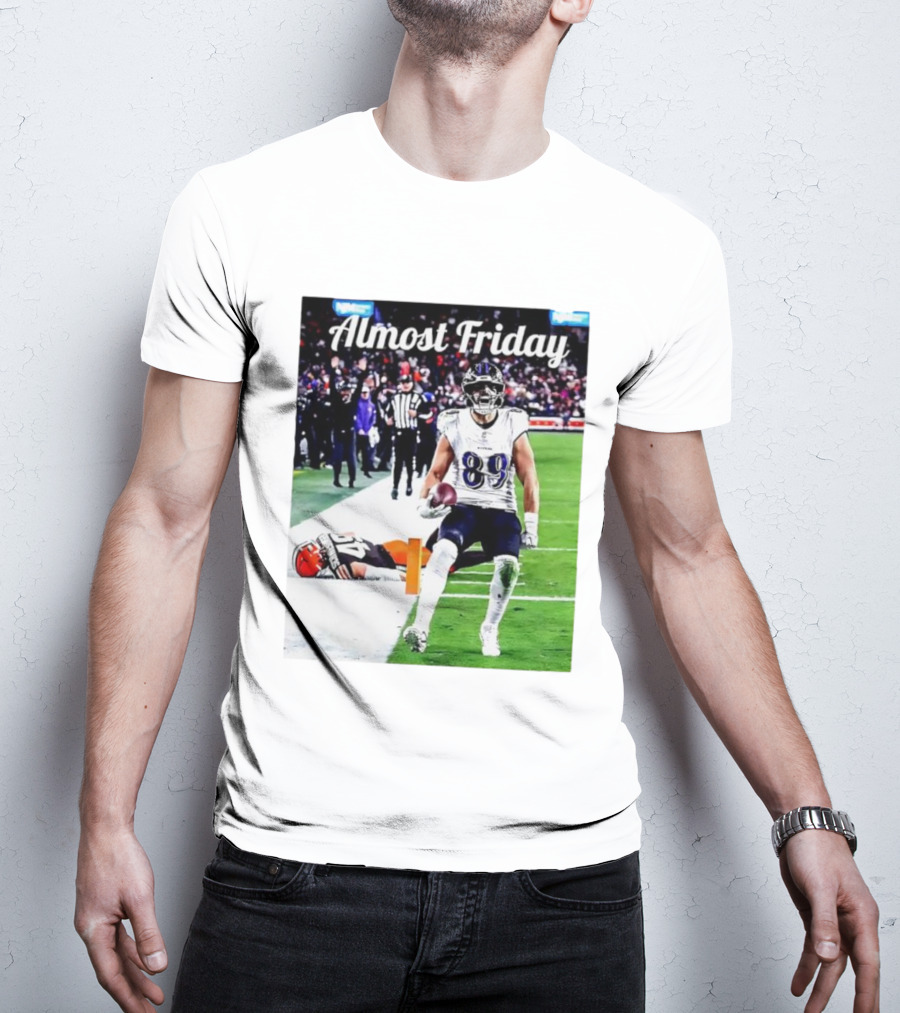 Almost Friday Mark Andrews Touchdown Celebration Ravens 89 T-Shirt
