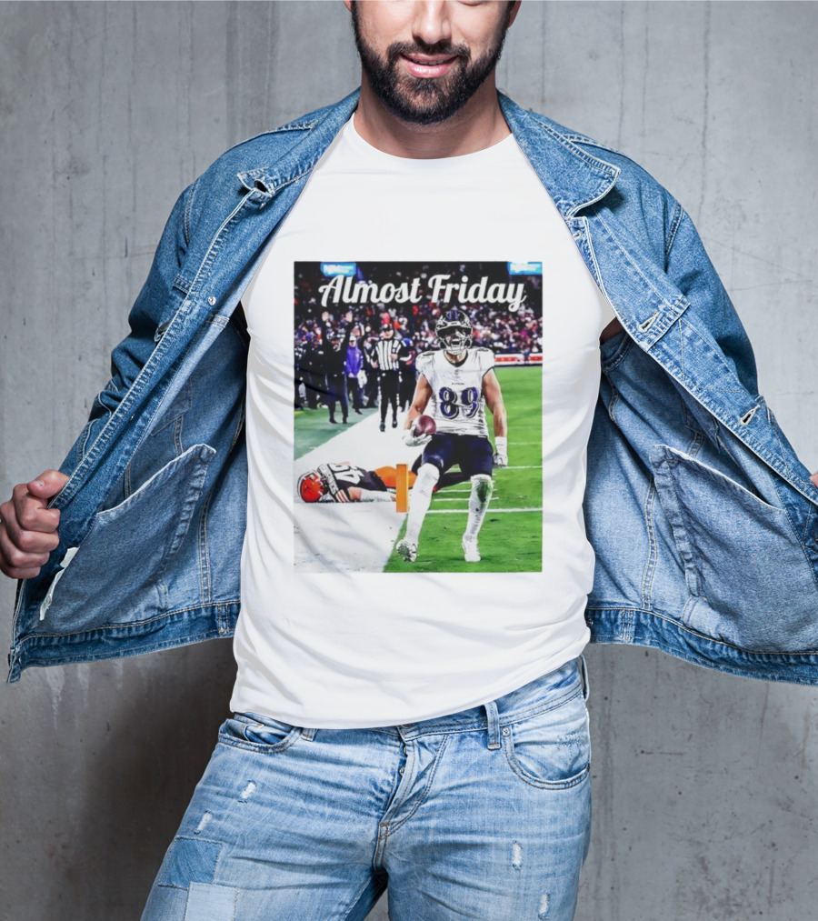 Almost Friday Mark Andrews Touchdown Celebration Ravens 89 T-Shirt