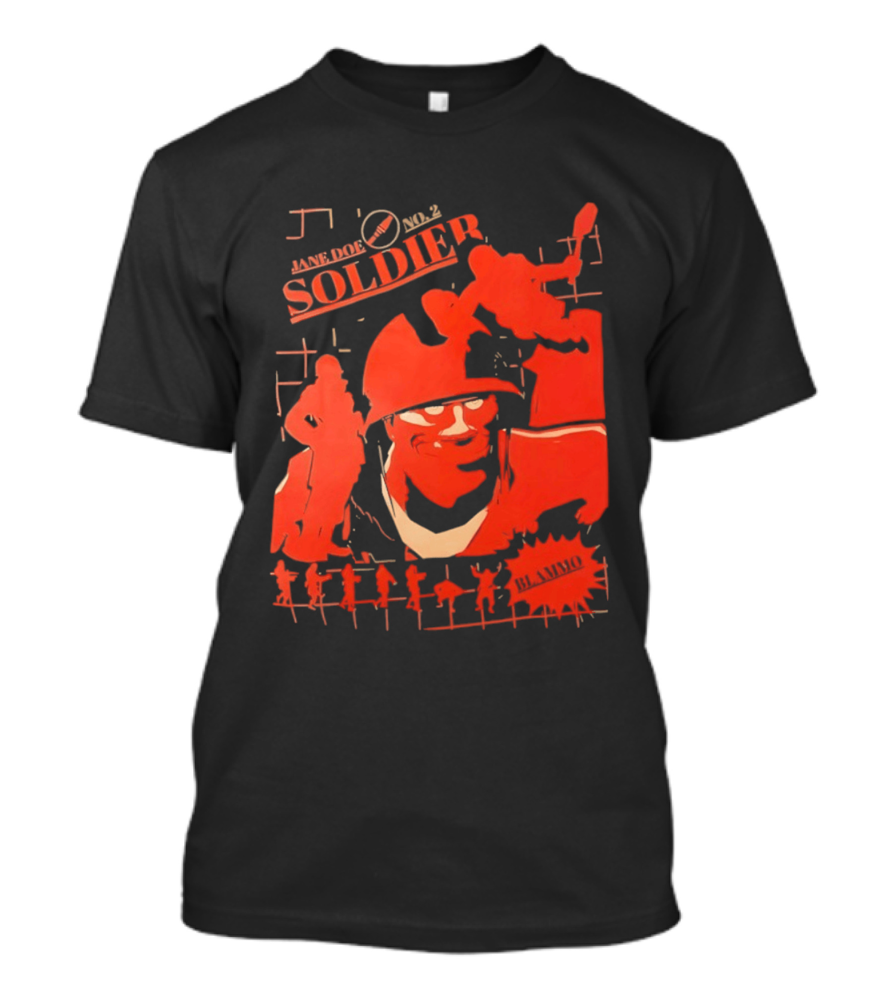 Jane Doe Soldier Team Fortress 2 1968 T-Shirt
