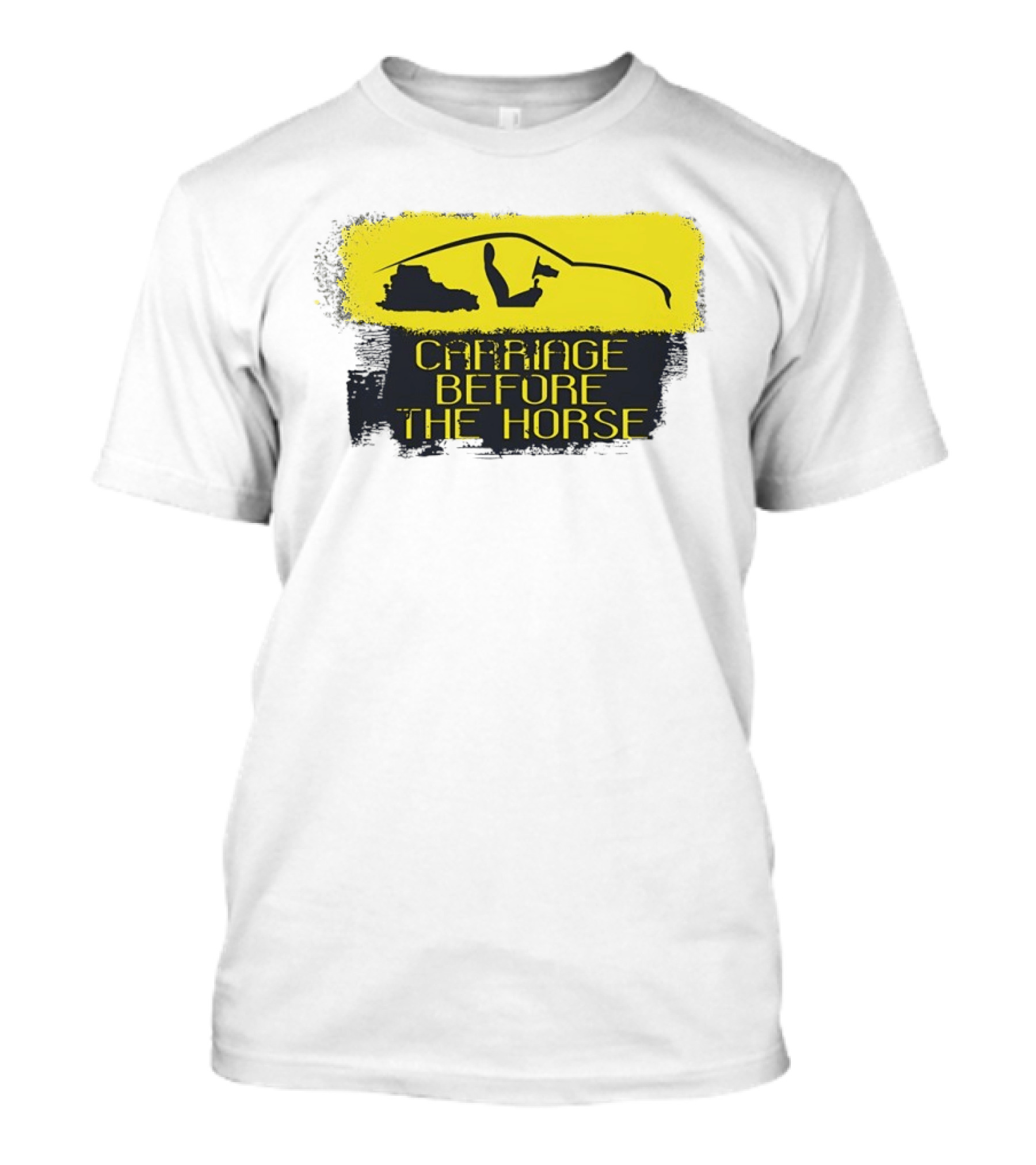 Carriage Before The Horse Yellow Car T-Shirt