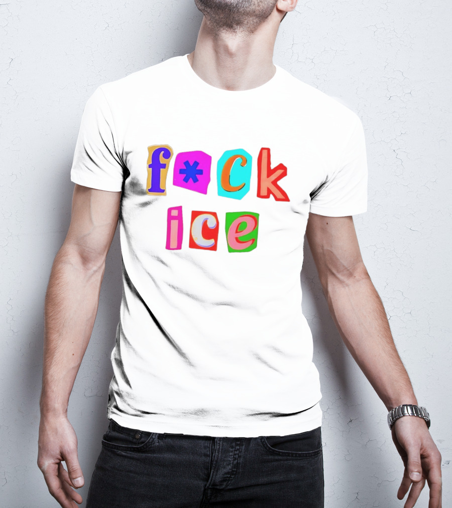 F*ck Ice Colorful Letters T-Shirt