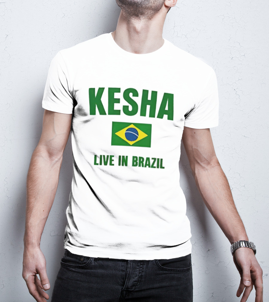 Kesha Live In Brazil Brazilian Flag Event T-Shirt
