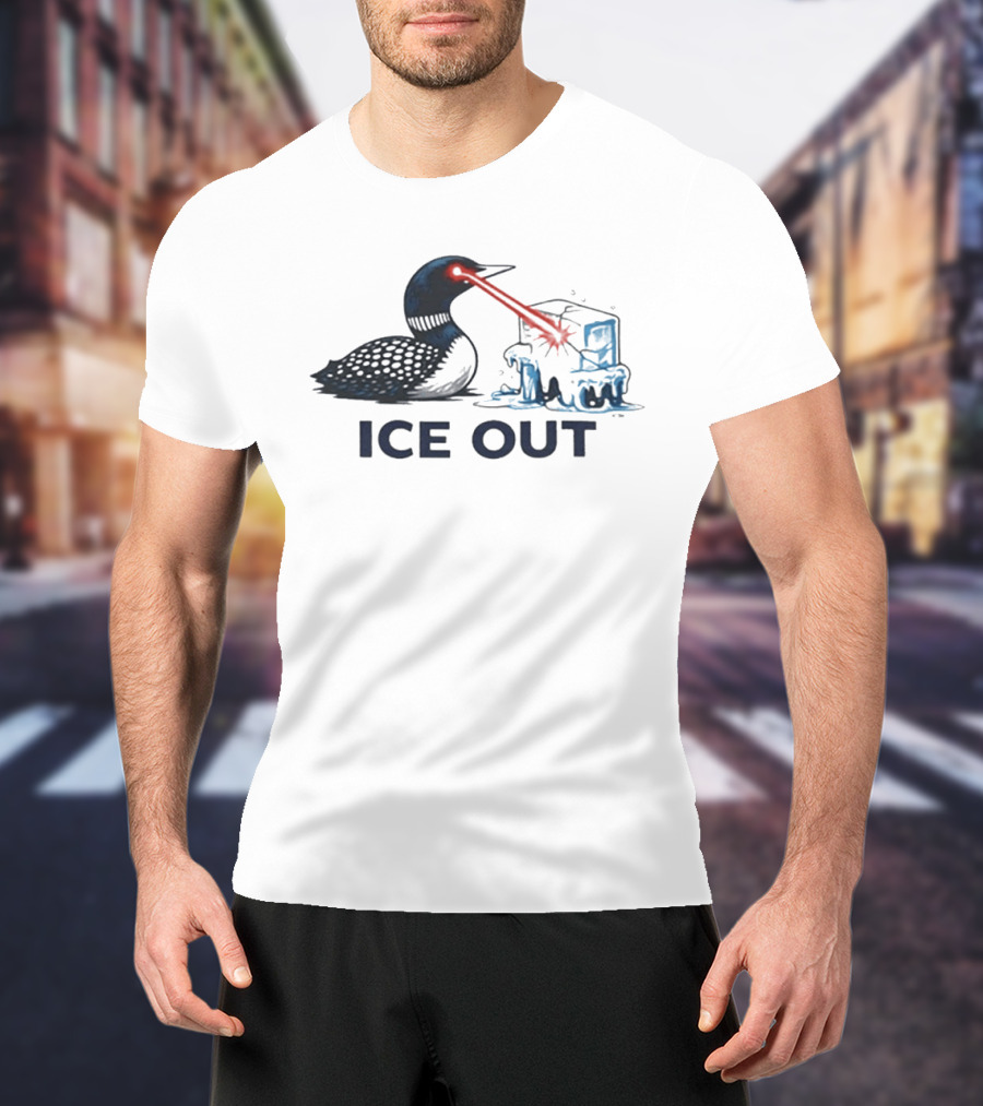Minnesota Loon Laser ICE OUT Protest T-Shirt