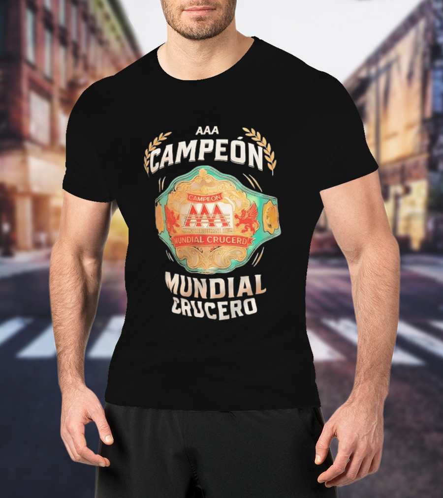 AAA Campeón Mundial Crucero Championship Belt T-Shirt