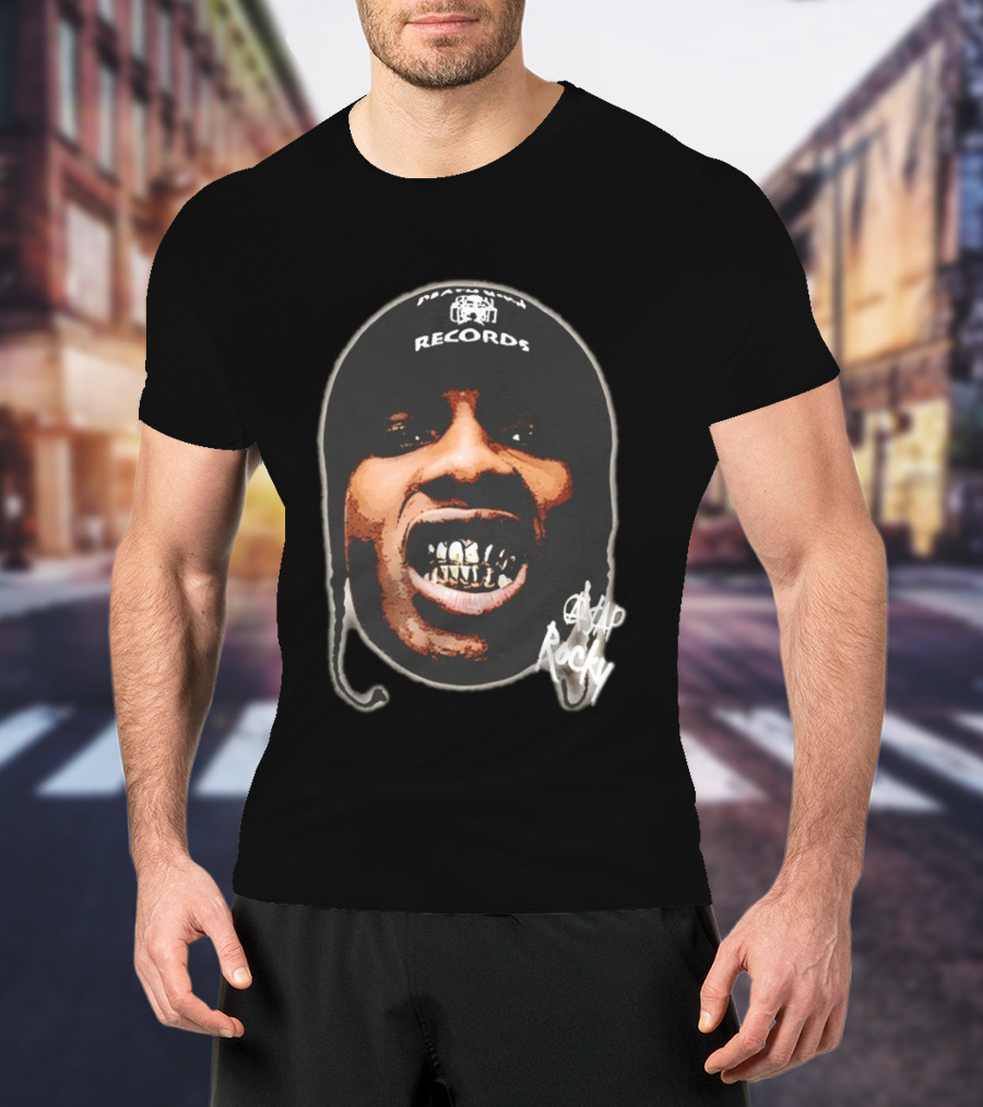 ASAP Rocky Rapper Big Face Harlem Records T-Shirt