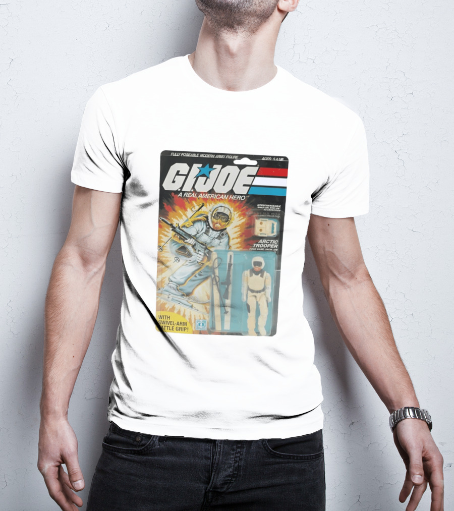 GIJoe A Real American Hero Arctic Trooper Snow Job Action Figure Vintage Packaging T-Shirt