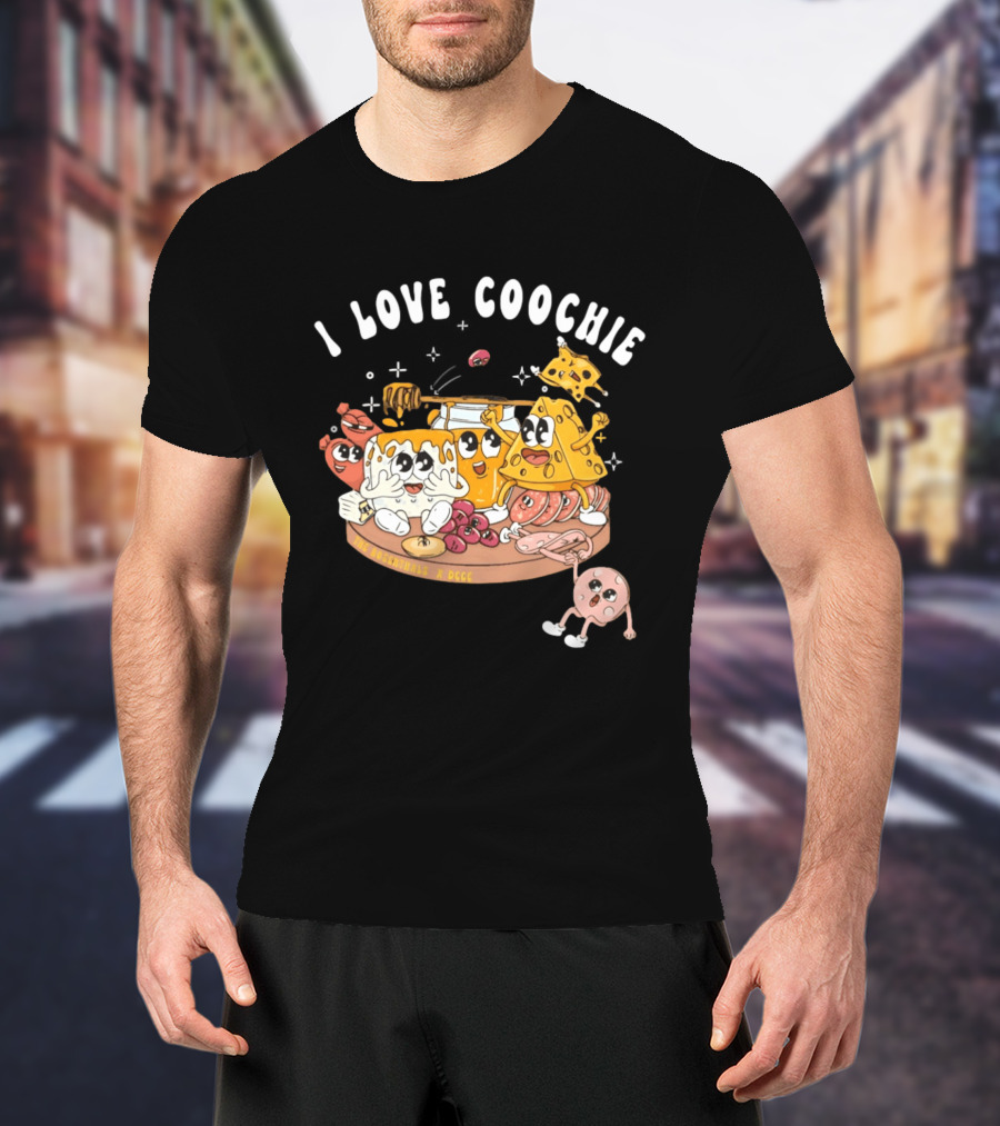 I Love Coochie The Rosenthals X DCCC Cheese Plate Cartoon Characters T-Shirt
