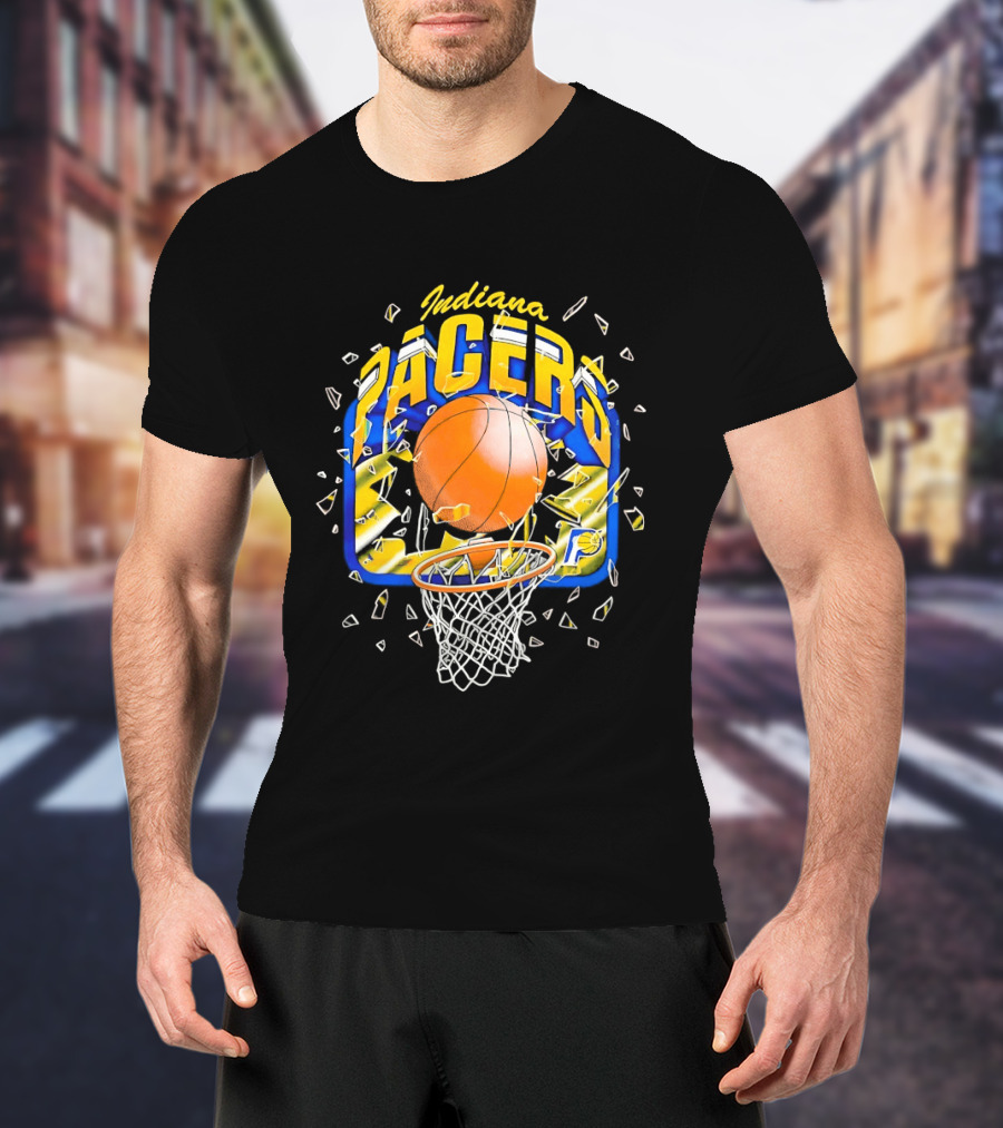 Indiana Pacers Backboard Basketball Smash City Edition 25 26 T-Shirt