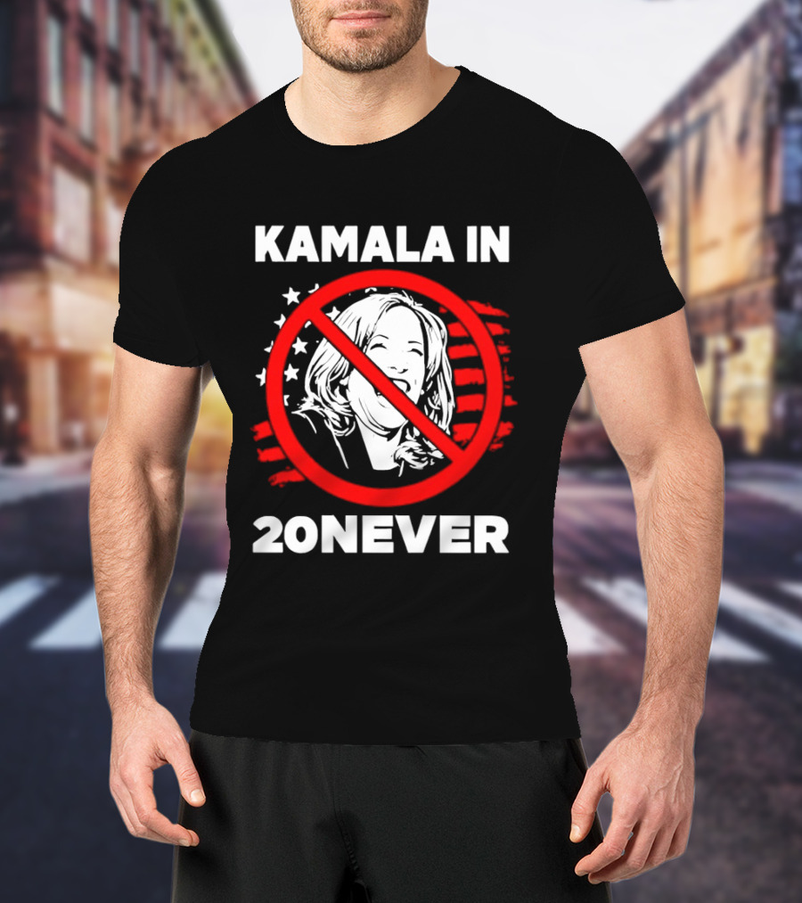 Kamala In 20never Political Statement With Prohibition Sign And Stars T-Shirt