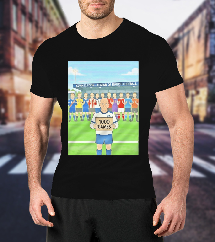 Kevin Ellison Legend Of English Football 1000 Games Celebration T-Shirt