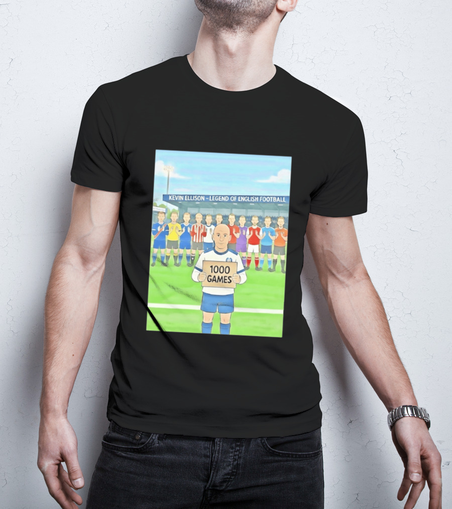 Kevin Ellison Legend Of English Football 1000 Games Celebration T-Shirt
