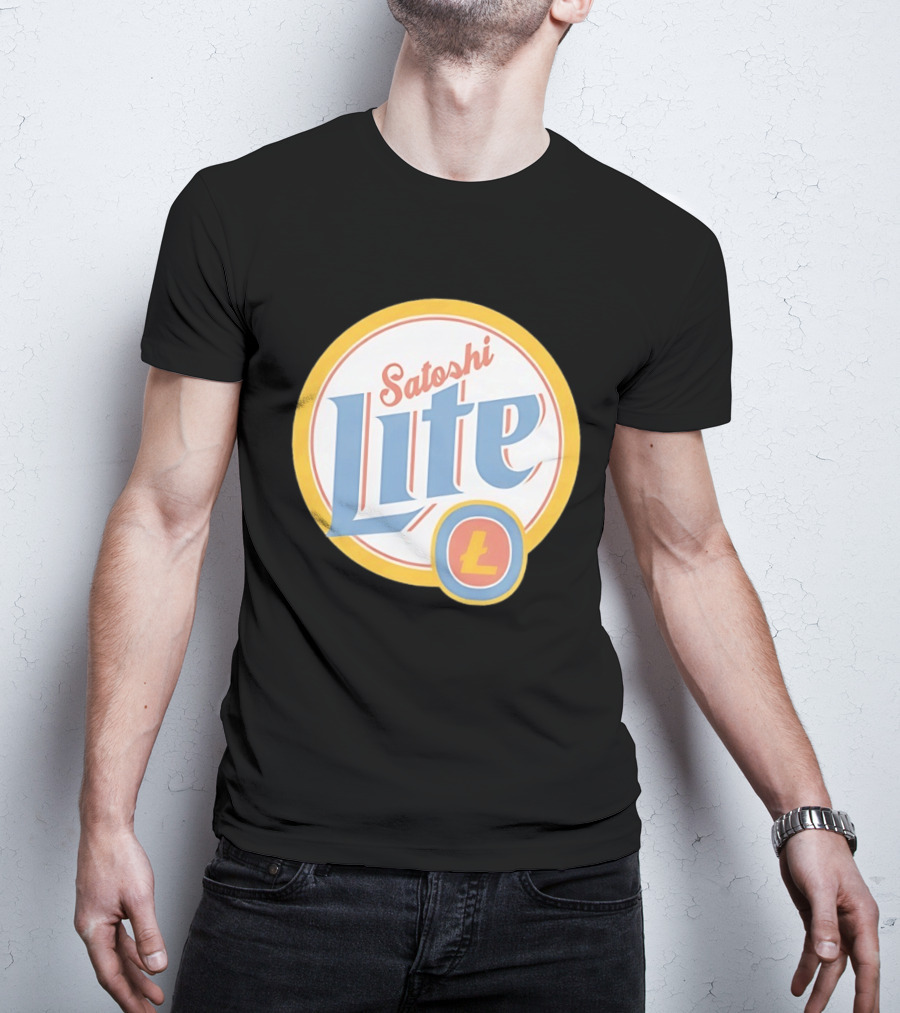 Satoshi Lite Cryptocurrency Logo Style With Litecoin T-Shirt