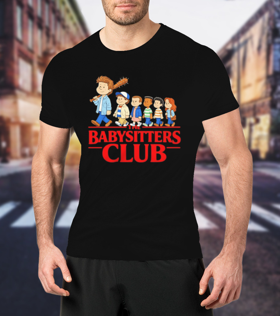 The Babysitters Club Stranger Things Mashup Characters Walking T-Shirt