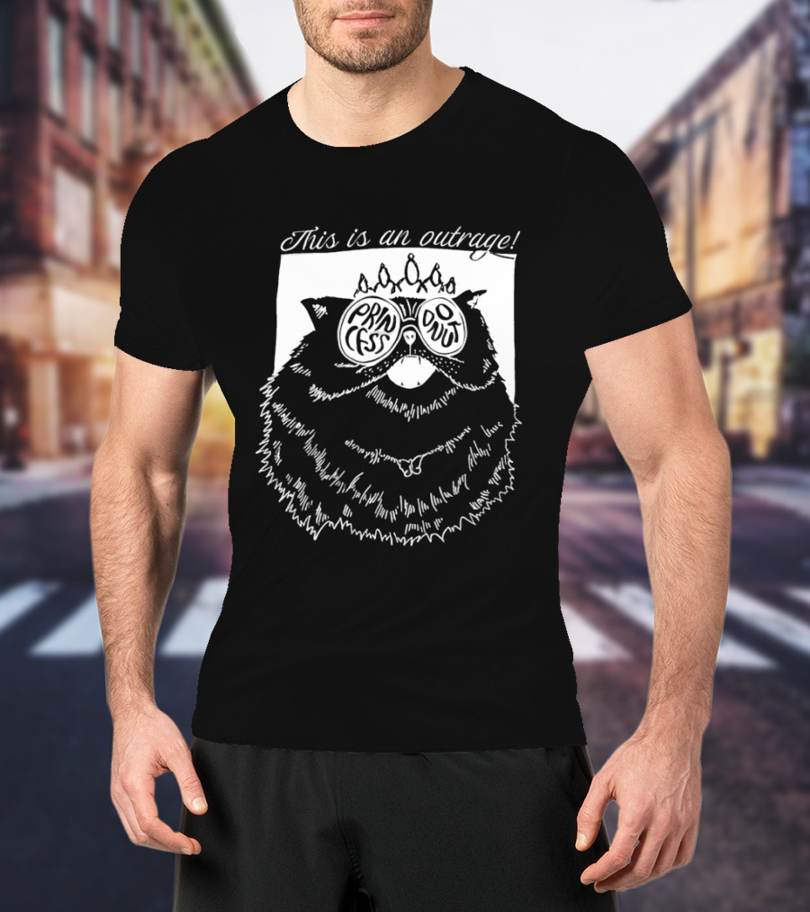 Princess Glasses Cat This Is An Outrage T-Shirt