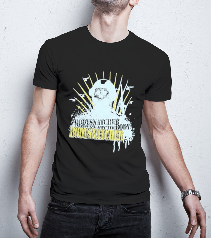Bodysnatcher Helicopter Pilot Silhouette Sunburst T-Shirt