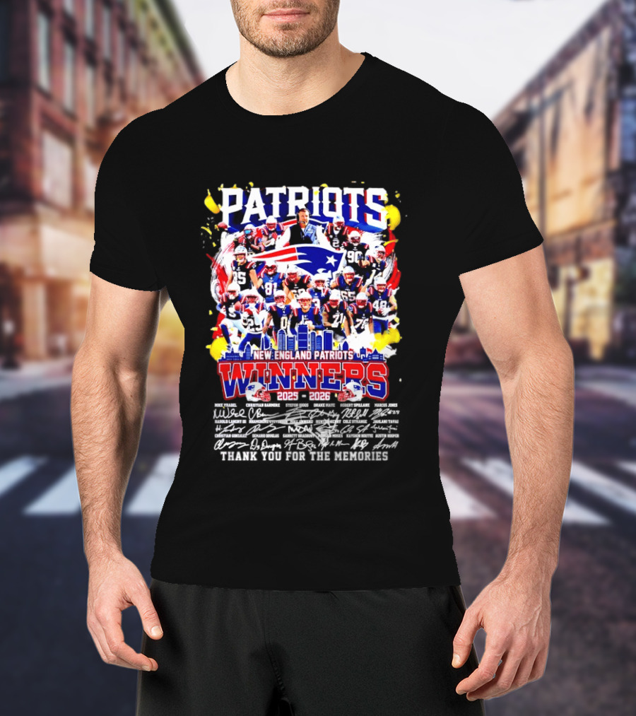 Patriots New England Patriots Winners 2025 2026 Thank You For The Memories T-Shirt