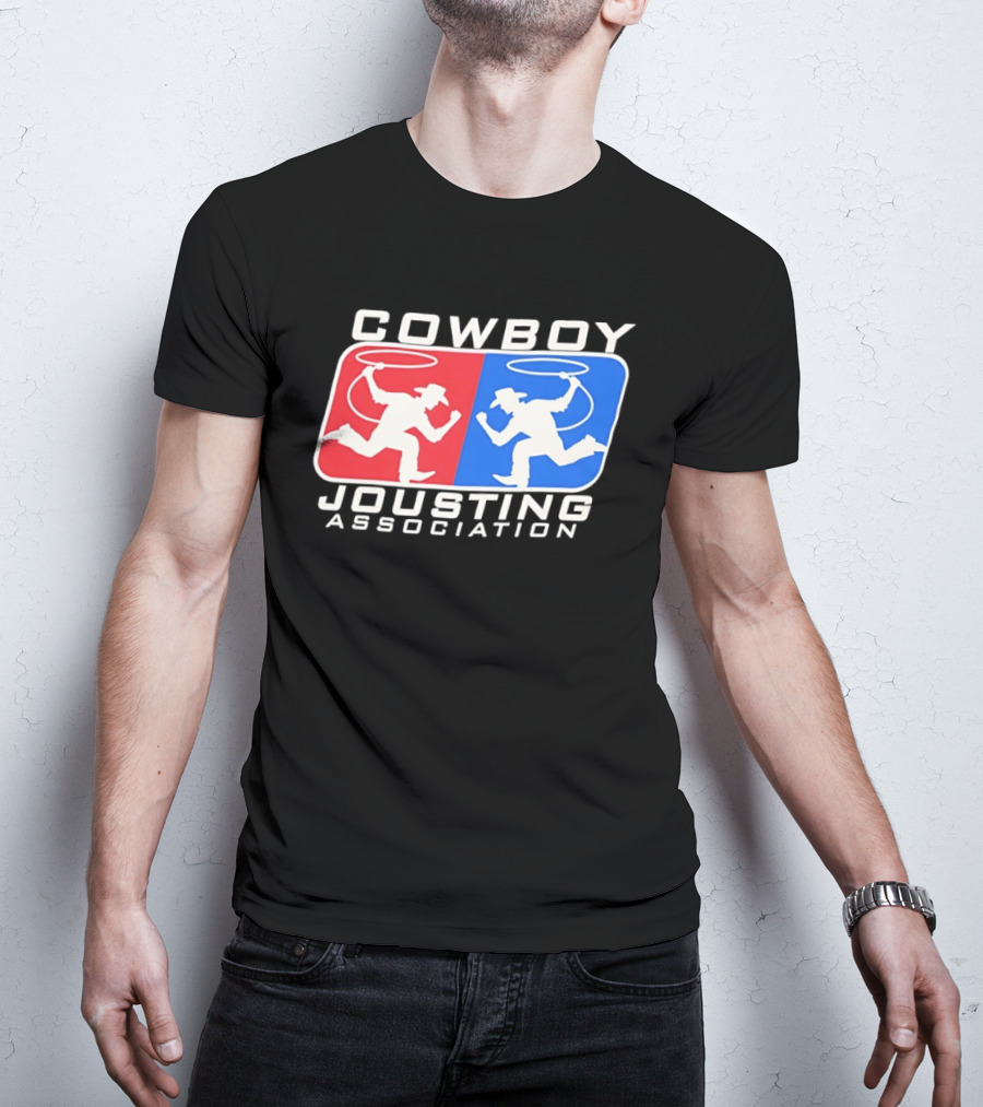 Cowboy Jousting Association Lasso Duel Red Blue Classic Competition T-Shirt