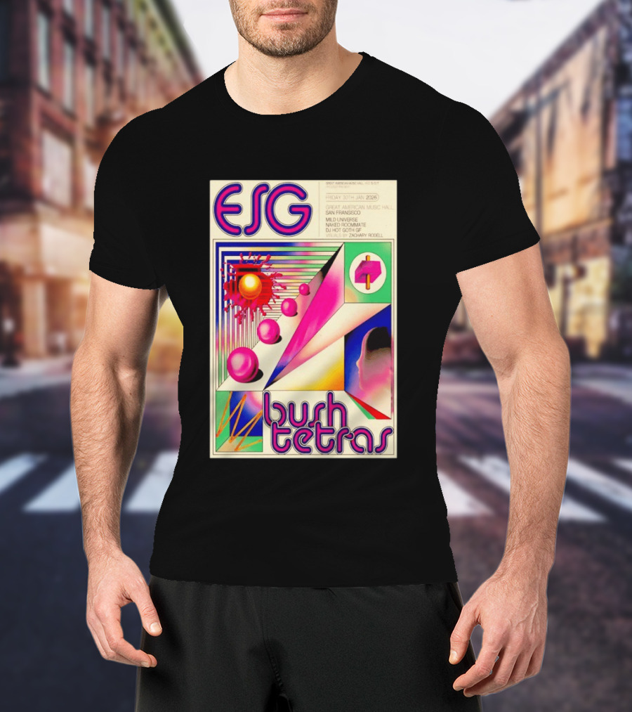 ESG Bush Tetras Live San Francisco January 30 2026 Concert Great American Music Hall T-Shirt