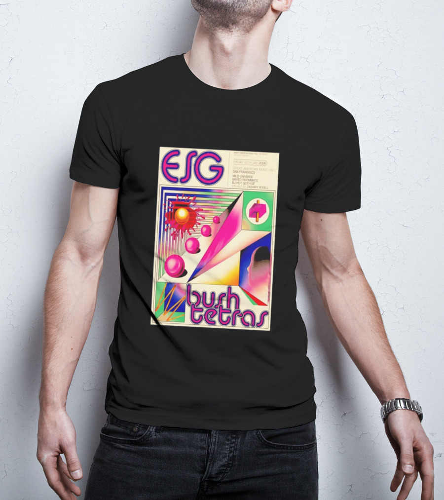 ESG Bush Tetras Live San Francisco January 30 2026 Concert Great American Music Hall T-Shirt