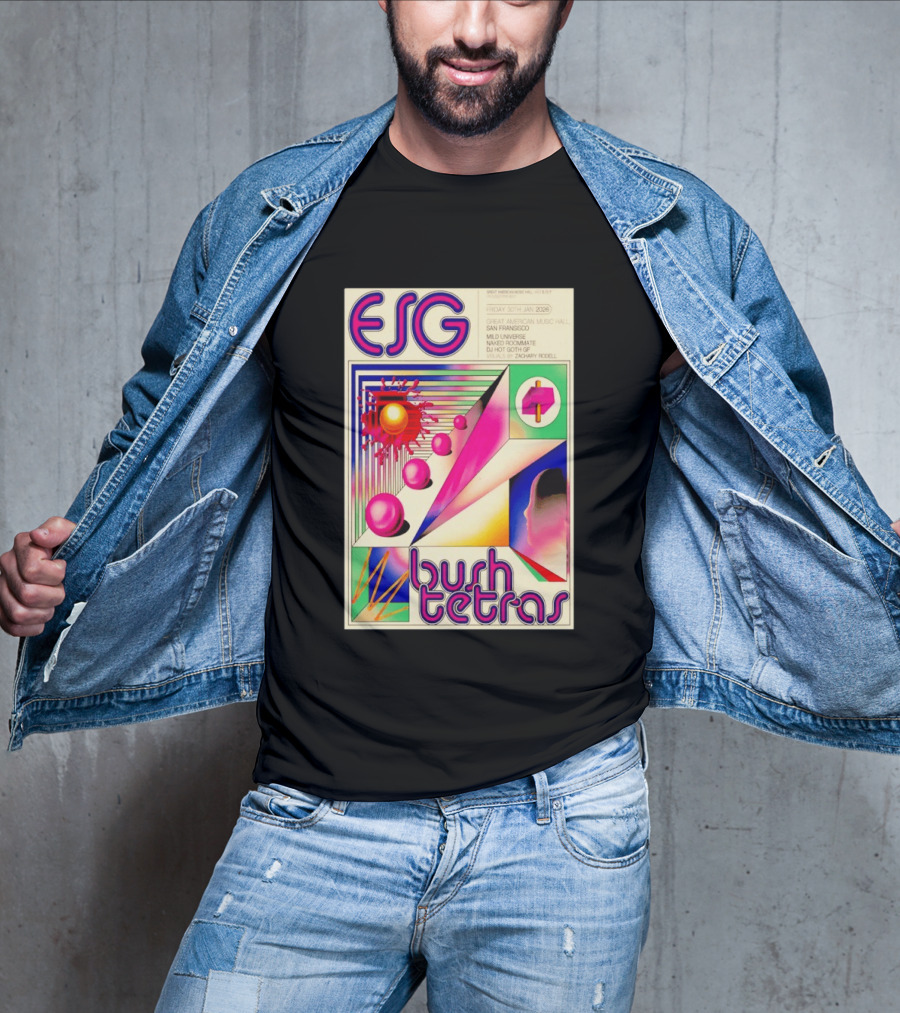 ESG Bush Tetras Live San Francisco January 30 2026 Concert Great American Music Hall T-Shirt