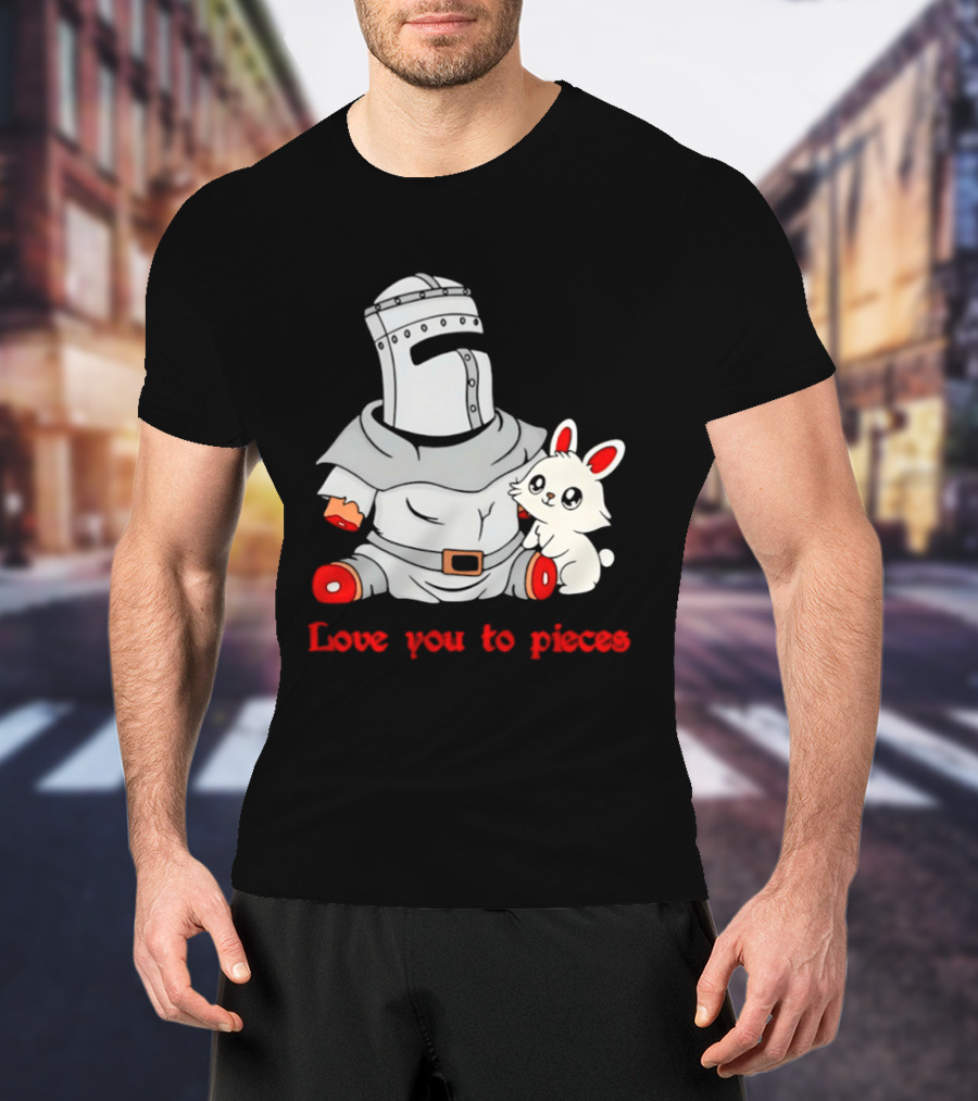 Knight With Amputated Limbs And Bunny Love You To Pieces T-Shirt