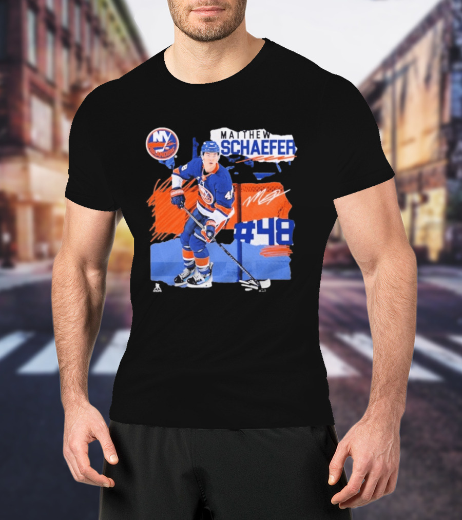 New York Islanders Matthew Schaefer 48 Fresh Ice T-Shirt