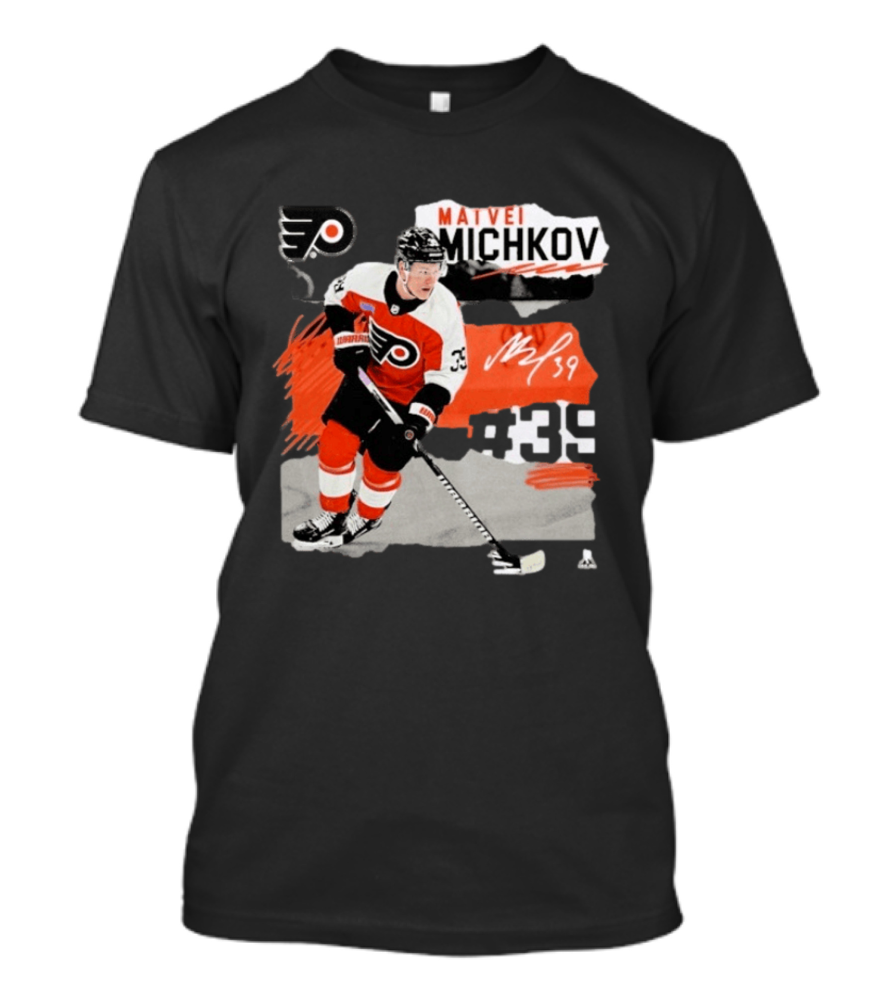 Philadelphia Flyers Matvei Michkov 39 Fresh Ice Hockey Skating T-Shirt