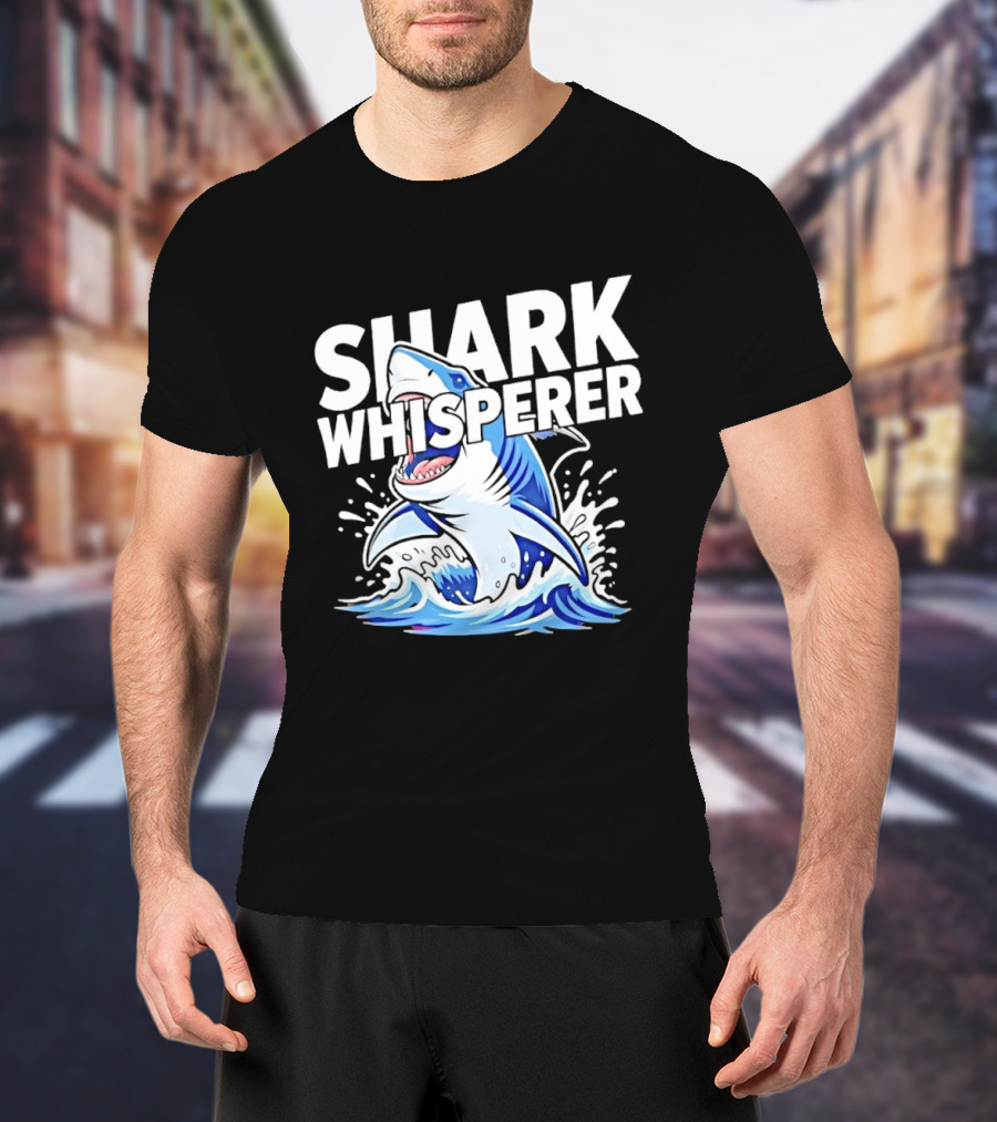 Shark Whisperer Great White Ocean Splash T-Shirt