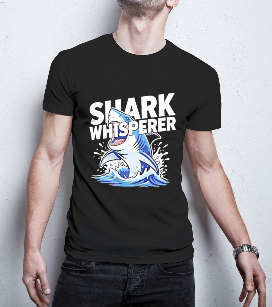 Shark Whisperer Great White Ocean Splash T-Shirt