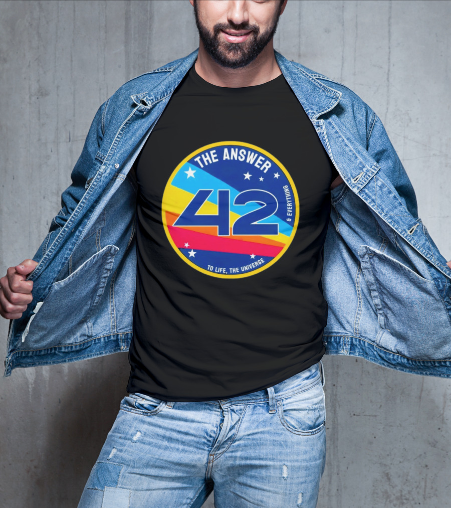 The Answer 42 To Life The Universe And Everything Hitchhiker's Guide T-Shirt