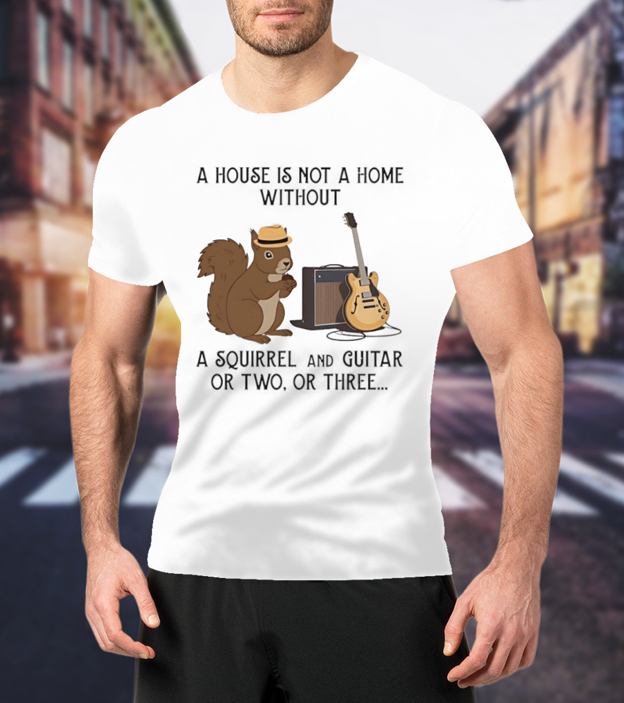 A House Is Not A Home Without A Squirrel And Guitar Or Two Or Three T-Shirt
