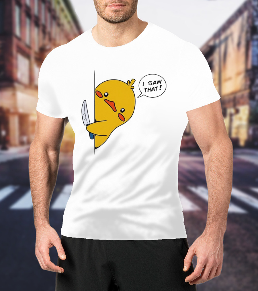 Baby Duck Holding Knife I Saw That Humorous Cartoon Scene T-Shirt
