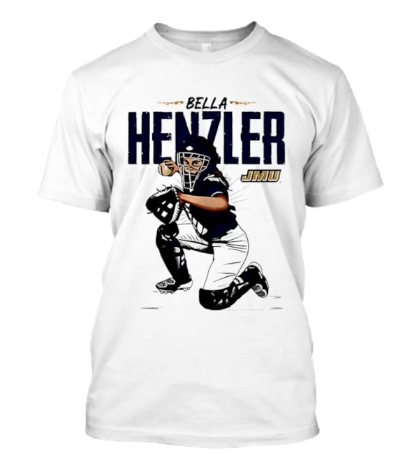 Bella Henzler JMU Dukes Softball Caricature James Madison T-Shirt